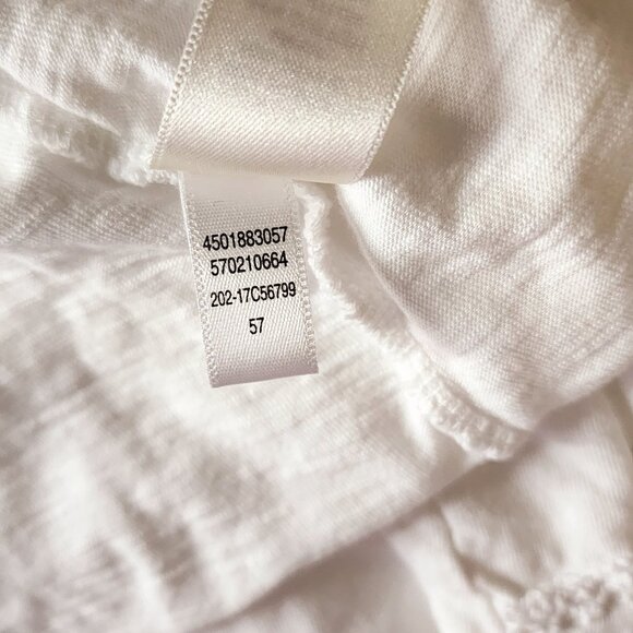 Chicos White Cotton 3/4 Sleeve Embroidered Casual Resortwear Tunic Sz 3‎ - Picture 7 of 7